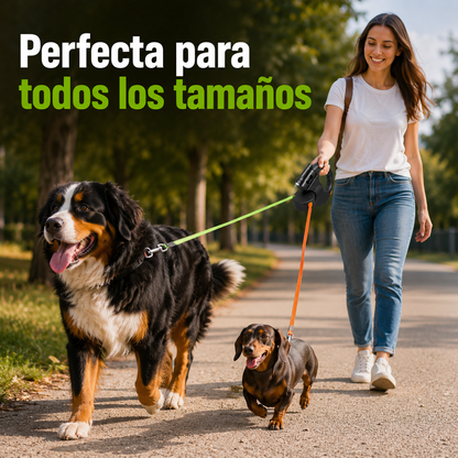 ¡Nueva! Correa Dual Retráctil 5 en 1 - 🐕 Ellos aman explorar,tú amas verlos libres y seguros.