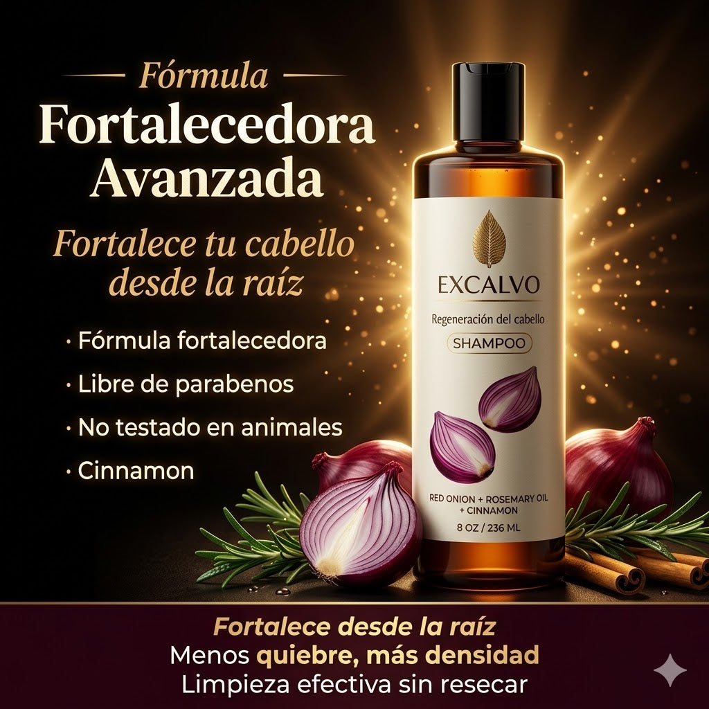 ¡Nuevo! Shampoo Anti Caida EXCALVO - Unico con Protocolo de 120 Segundos que Recupera Tu Melena en 90 Dias